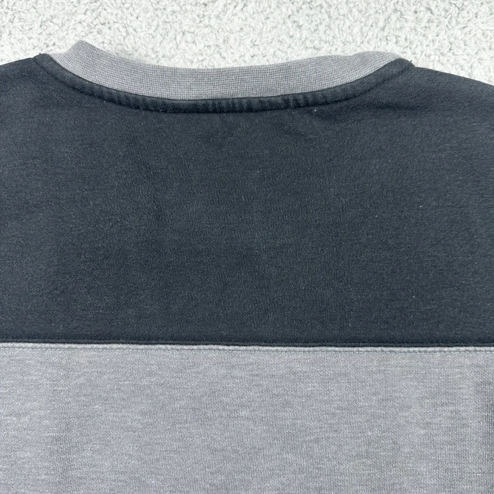 The North Face Crewneck‎ Sweatshirt Mens Large Gray Black Logo Pullover Fleece